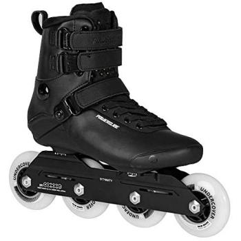 Powerslide Kaze Black 90 - Patines en Línea, Ruedas de 90 mm, Chasis de Aluminio, Botín con soporte acolchado, Sistema de cierre ajustable