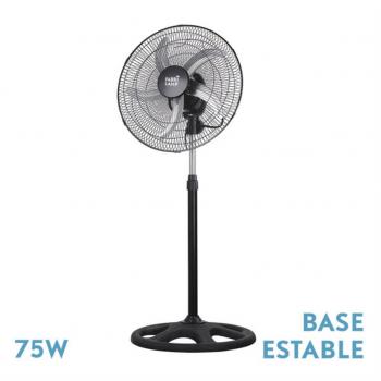 Ventilador de Pie Reforzado Negro 75W 5 Aspas Aluminio