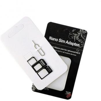 Adaptador de tarjeta SIM 4 en 1 para iPhone 5, set de 50 piezas, incluye adaptadores nano y tarjeta SIM completa