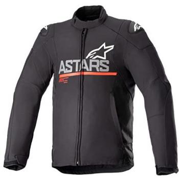 Alpinestars SMX Waterproof Textile Motorcycle Jacket - Black/Dark Grey/Bright Red