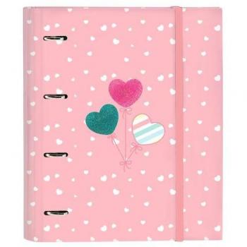 Carpeta 4 Anillas 35mm con Recambio Blackfit8 'Globitos' - Safta 27x32x3,5cm