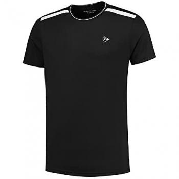 Camiseta de Manga Corta Dunlop Crew para Hombre - Negro/Blanco, Talla 3XL