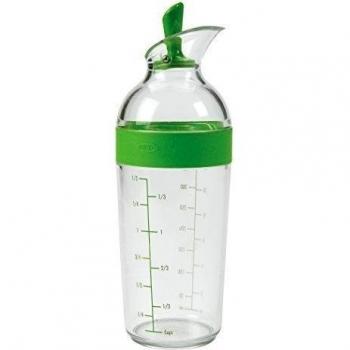 OXO Good Grips, Dispensador grande de aliño para ensaladas con dosificador, 350 ml, color verde