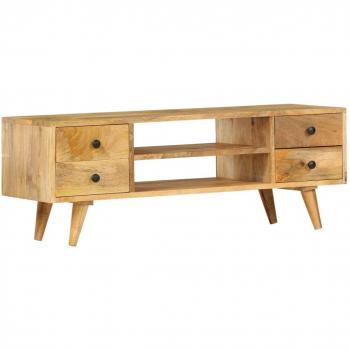 Mueble para TV de madera maciza de mango 110x35x40 cm