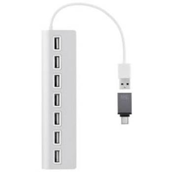 Hub USB-A de Aluminio con 7 Puertos USB-A 2.0 T'nB