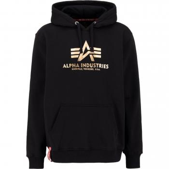 Alpha Industries Basic B&T Hoodie - Black/Gold, XXL