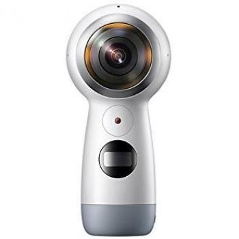 Samsung Gear 360 (2017) - Cámara de Vídeo Ultra HD 4K, Bluetooth v4.1, Batería de 1160mAh, Memoria Expandible hasta 256GB, Tour Virtual 360º con Extras, Color Blanco