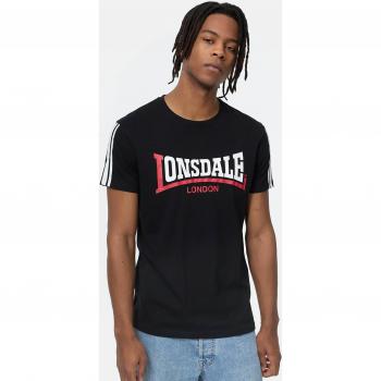 Camiseta Lonsdale Elphin de Manga Corta Negra 3XL para Hombre