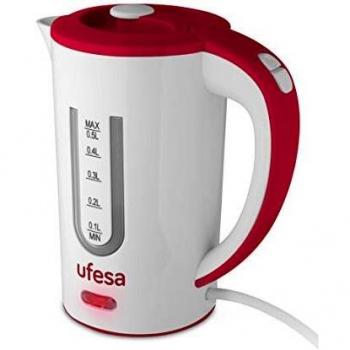 Ufesa HA7010 Hervidor de Agua Color Blanco/Rojo, 800W, 0.5L