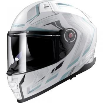 Casco Integral LS2 FF811 Vector II Alizer Blanco Mate-Plateado