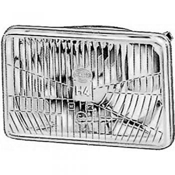 Óptica de Faro Principal H4 HELLA 1LB 003 177-081 - Halógeno, Rectangular, 12V/24V, Glasklar