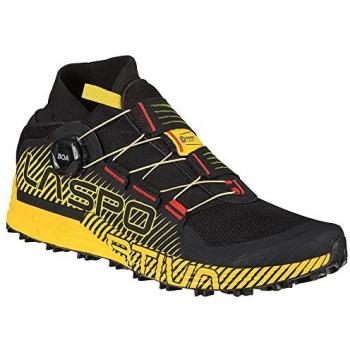 La Sportiva Zapatillas de Trail Running Cyklon, color negro y amarillo, talla 40.5