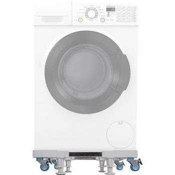Base para Lavadora Libby Ajustable en Altura con Ruedas y Niveles de Burbuja, Color Blanco - Elegancia y Práctica Soporte para Electrodomésticos