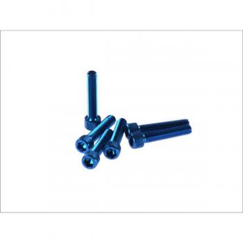 Kit de 6 tornillos allen con cabeza cilíndrica M6x30, color azul, referencia SS-374-M6X30-Blue, código de barras 8430525036383