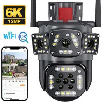 Mini Cámara 4G Inalámbrica Doble Lente Visión Nocturna Monitor de Bebé Interior Detección Humana AI V380 Pro CCTV Seguridad 8MP 128G Card