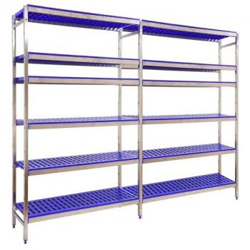Estantería Metálica Simoninox Inicial 2000x3290x500 mm, Acero Inoxidable, 6 Estantes, Carga Máxima 180 kg