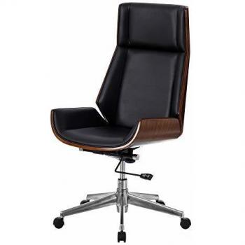 Sillón Oficina Moderno Negro Ruedas Polipiel ergonómica de 108x66x65 cm - LOLAhome