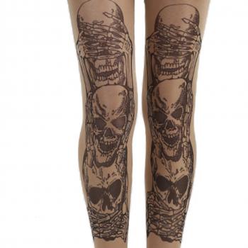 See, Hear, Speak No Evil Tattoo - Pamela Mann Tights