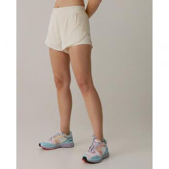 Short Deportivo Merlene Doble con Malla Interior y Bolsillos - Crema - XS