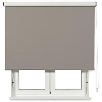 Estor Enrollable Opaco Térmico Marrón 75x250cm - Fabricado en España - Garantía 5 Años