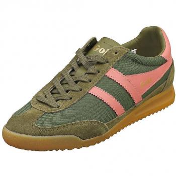 Gola Tornado Women's Fashion Sneakers in Coral Pink and Military Green - EU Size 40
