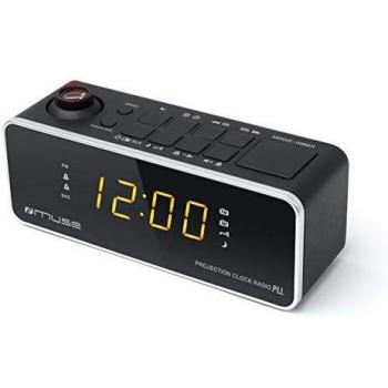 Muse M-188 P Negro - Radio Despertador con Proyector de Hora