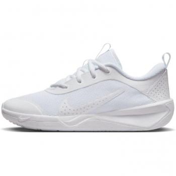Zapatillas Nike Omni Multi-Court para niños, color blanco puro y platino, unisex, talla 38.5