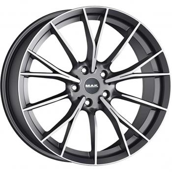 Llanta de Aluminio Mak Fabrik-D 9x20 5x112 ET40 Gris Metálico con Cara Espejo