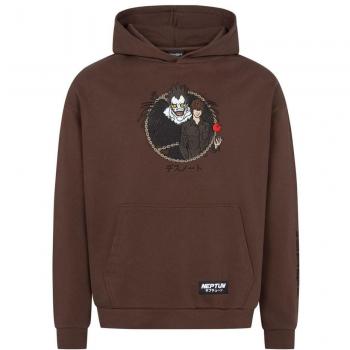 Sudadera con capucha gráfica Death Note marrón talla XL