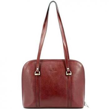 Hexagona Bolsa Hombro Empire carmín