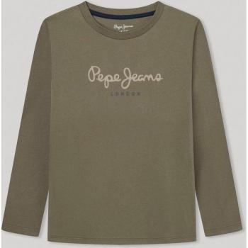 Camiseta de niño verde con logo estampado