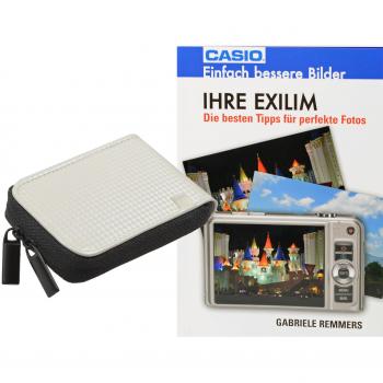 Progallio Sparset - Funda RETRO para-funda de color blanco de fotos EXILIM para Casio EXILIM EX-N50 EX-N5 EX-N10 EX-N20 EX-ZS30 R300 Z690 Z28 ZS12 Q-R200 Q-VR300 ZS12 ZS30 Z28 S690 EX-ZR40