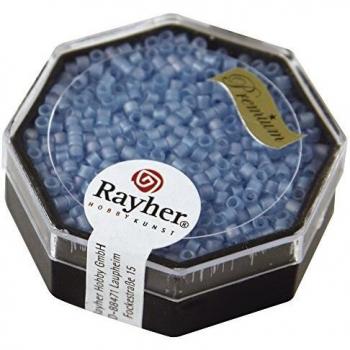 Perlas Miyuki Delica 2,2 mm Rainbow Transparente Mate - Aguamarina