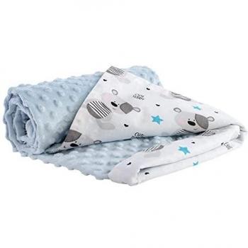 Mantas para Bebés 75x100cm Multifunción 100% Algodón Öko-Tex Medi Partners Confortable Minky Cochecito Suave y Mullida Universal