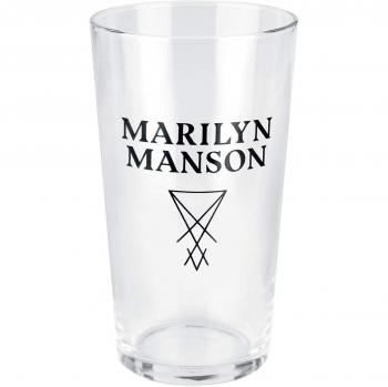 Marilyn Manson Logo Vaso de Cerveza transparente