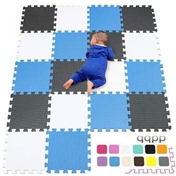 qqpp Alfombra Puzzle para Niños Bebe Infantil - Suelo de Goma EVA Suave. 18 Piezas