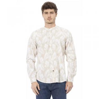 Baldinini Trend Beige Cotton Shirt - XXL