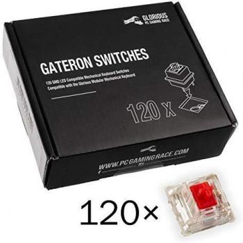 Glorious PC Gaming Race Gaming Interruptores de Gateron para PC - 120 Piezas - Interruptores Rojos