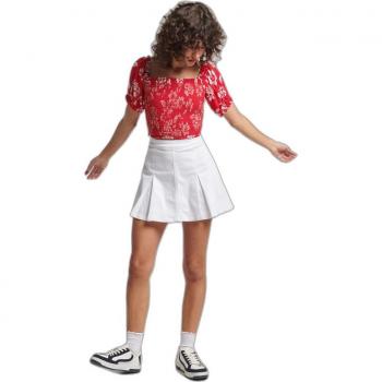Camiseta Crop Top Vintage Ecovero Floral Rojo para Mujer Superdry