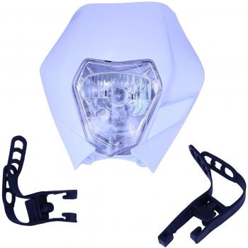 Univers Headlight Headlamp para Supermoto Off Road Moto Dirt Pit Bike Enduro