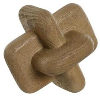 Figura Decorativa Home ESPRIT Marrón Nudo 14 x 14 x 14 cm