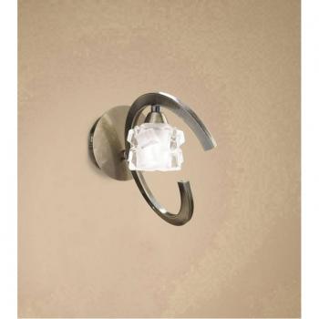 Aplique de pared Ice con interruptor 1 bombilla G9 ECO, latón antiguo