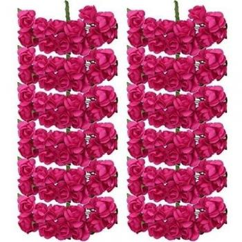 144pcs Ramo Rosa Artificial Flor Papel Decoración para Hogar Boda