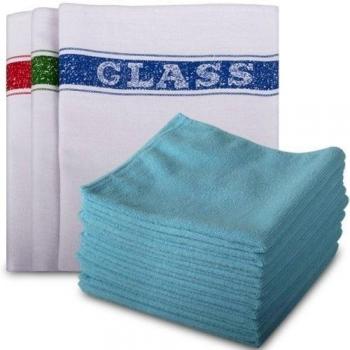 Discounted Cleaning Supplies 10unidades m-Cloth Gamuza de Microfibra sin Pelusa Plus 10unidades algodón paños de Cristal. Azul