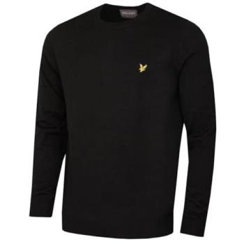 Lyle & Scott Men's Round Neck Golf Sweater Jet Black XL