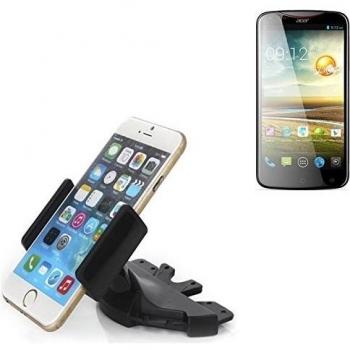 Ranura de CD Smartphone Soporte para ACER Liquid S2 | soporte de coche de uso general para los dispositivos de navegación / los teléfonos inteligentes para el montaje en la ranura de CD de la radio del coche. El soporte 360 ??es libremente ajustable. El