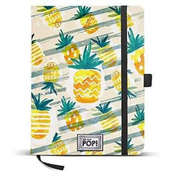 Cuaderno Ananas Oh My Pop Amarillo de 14 x 21 cm