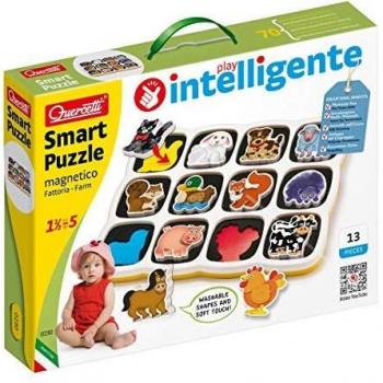 Quercetti 0230 Quercetti-0230 Smart Puzzle Farm Shapes & Colours