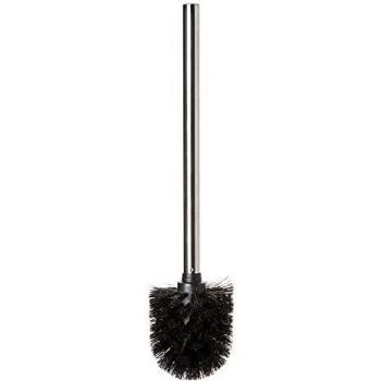 Tatay Mango Escobilla WC de Baño INOX, Cepillo Negro, Mango de Acero Inoxidable, Fabricado en España