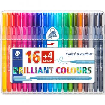 Pack 20 Rotuladores Triplus Broadliner Staedtler Multicolor